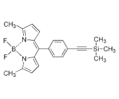 N,N'-Difluoroboryl-1,9-dimethyl-5-[(4-(2-trimethylsilylethynyl)pheny]dipyrrin